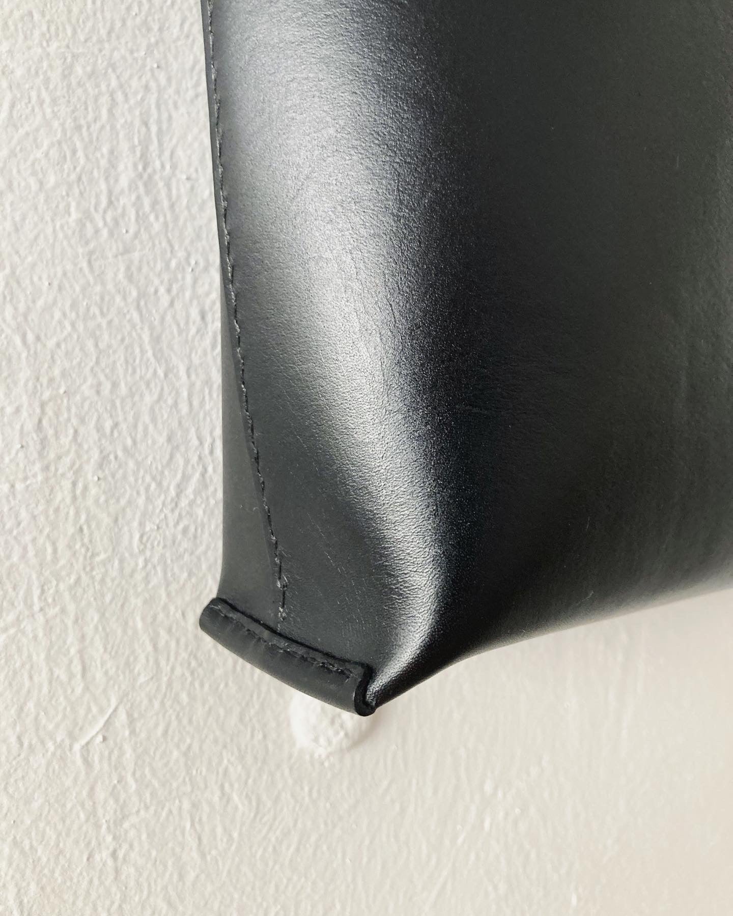 Leather tote &amp; shoulder bag : MIMI (black)