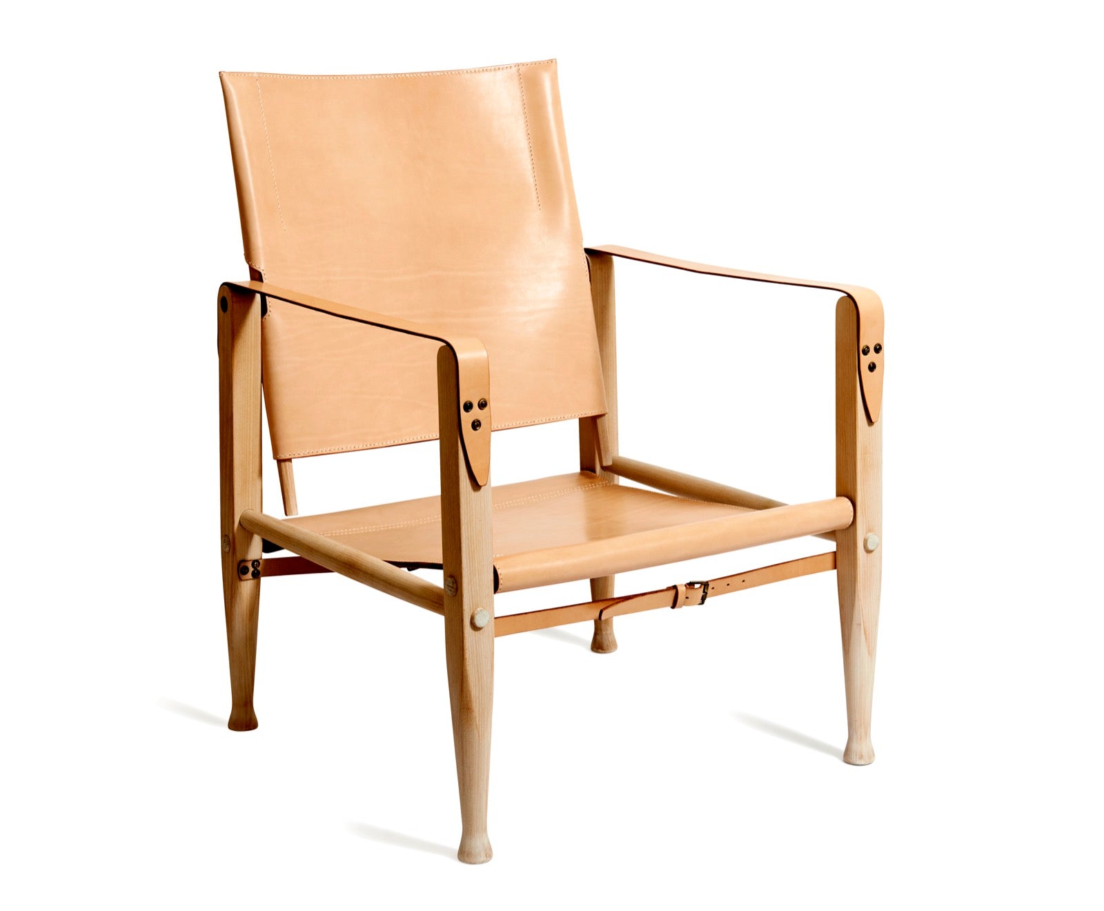 CHAIR - KK47000 SAFARI CHAIR IN ASH AND HARNESS LEATHER