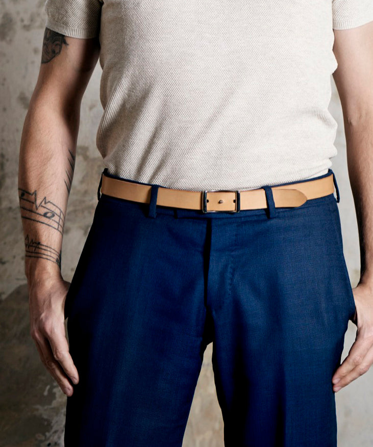 Leather belt: LAURITS (natural)