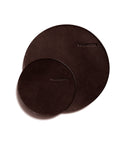Leather coaster: VINO large (dark brown)