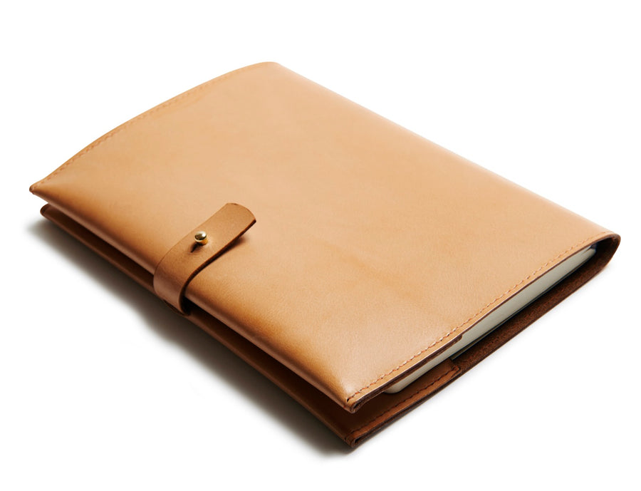 LEATHER A5 NOTEBOOK COVER: NOTE (NATURE)