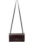 Leather clutch & shoulder bag: RIGMOR MINI (dark brown)