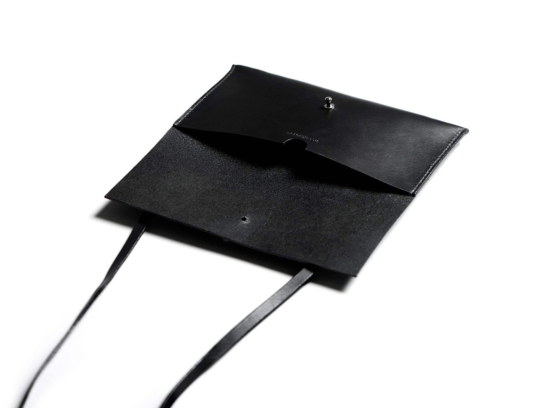 Leather clutch &amp; shoulder bag: RIGMOR MINI (black)