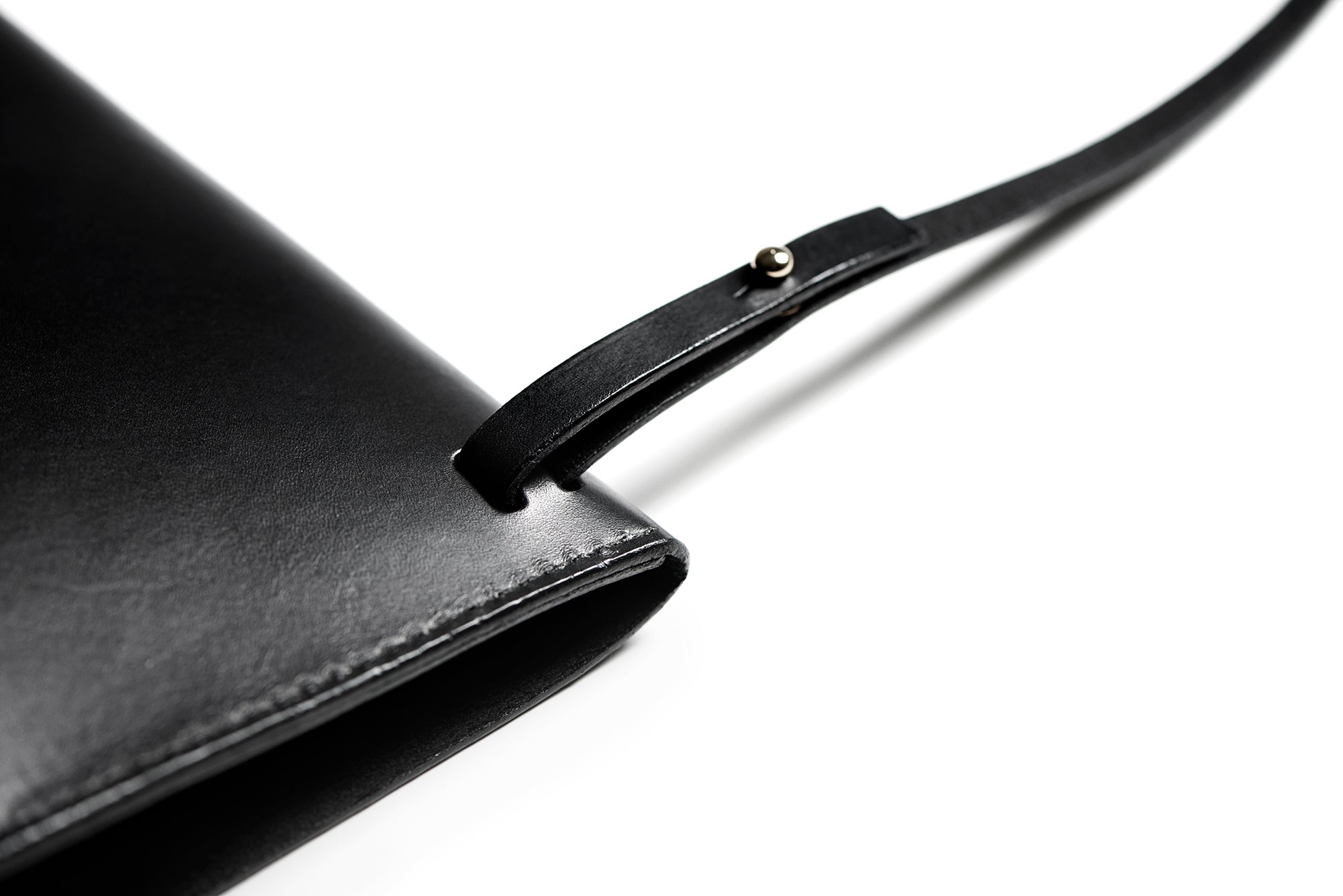 Leather clutch &amp; shoulder bag: RIGMOR MINI (black)