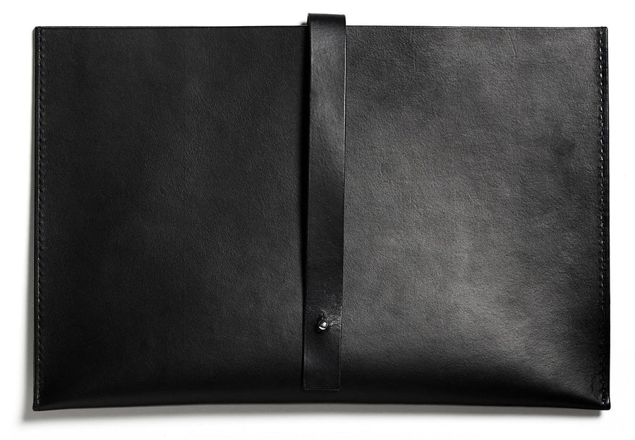 Leather computer sleeve: SIXTEN (black)