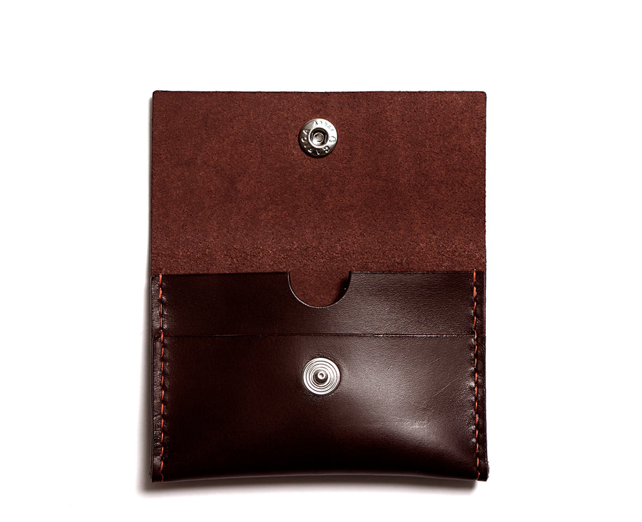 Leather wallet: GRANT (dark brown)