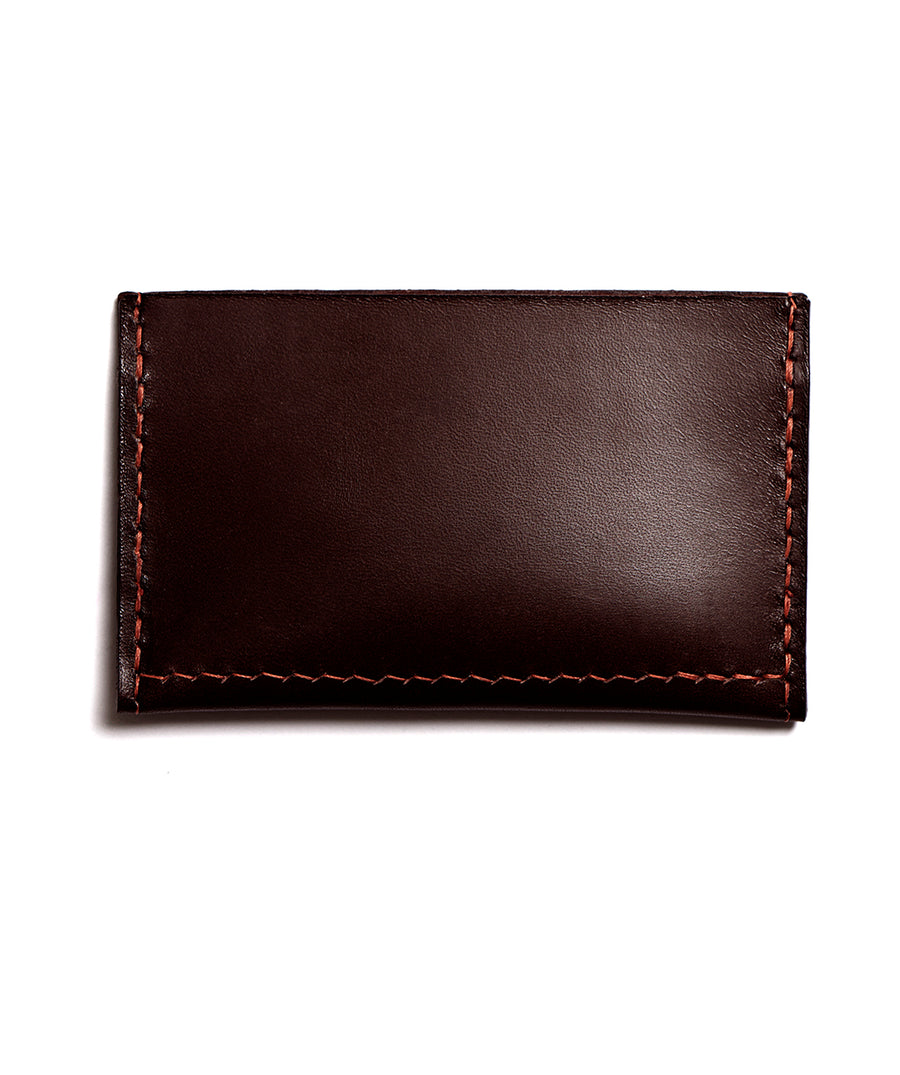 Leather cardholder: MICKEY (dark brown)