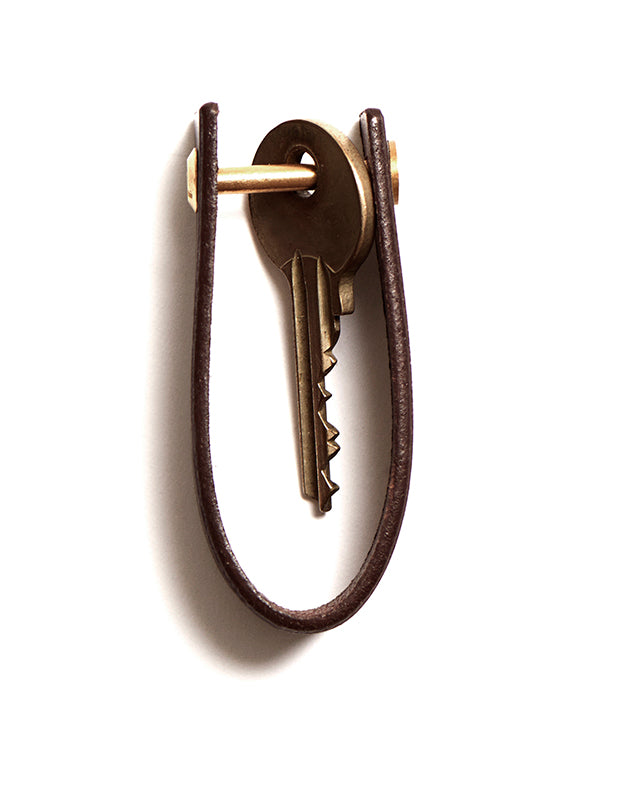 Leather keyholder: AXEL (dark brown)