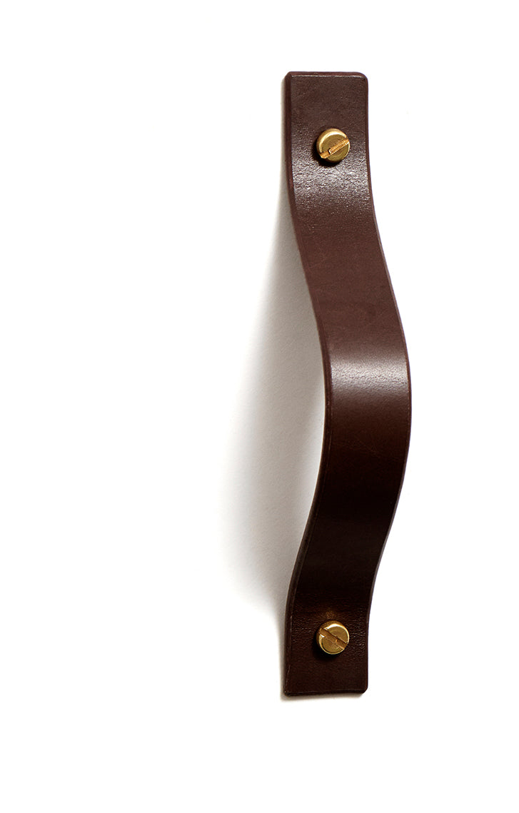 Leather handle: TANYA (dark brown)