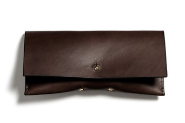 Leather glasses case: FELBY (dark brown)