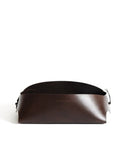 Leather basket: FOLD - mini (dark brown)